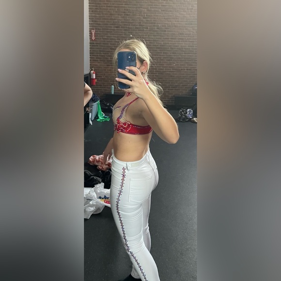 Costume - Custom Tap Dance - EXTREMELY RARE - NEVER WORN - 32B Bra / Sz 2 Jeans - Picture 8 of 14